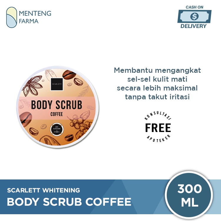 Scarlett Whitening Body Scrub Coffee 250 ML - Lulur Mandi Untuk Mencerahkan