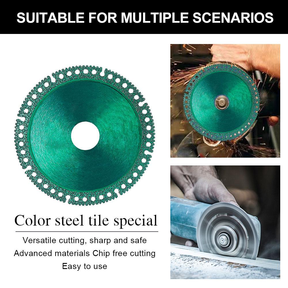 6 In 1 Mata Pisau Gergaji Potong Berlian 100mm Multifungsi Bahan Metal Besi Stainless Steel