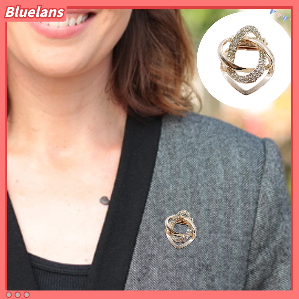 Bluelans Cincin Holder Syal Lapis Emas Bahan Alloy Untuk Wanita