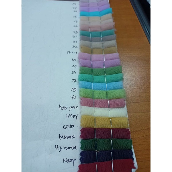 Kain Tile Polos/Soft Tull/Polosan/Bridasmaid/Bahan Kebaya