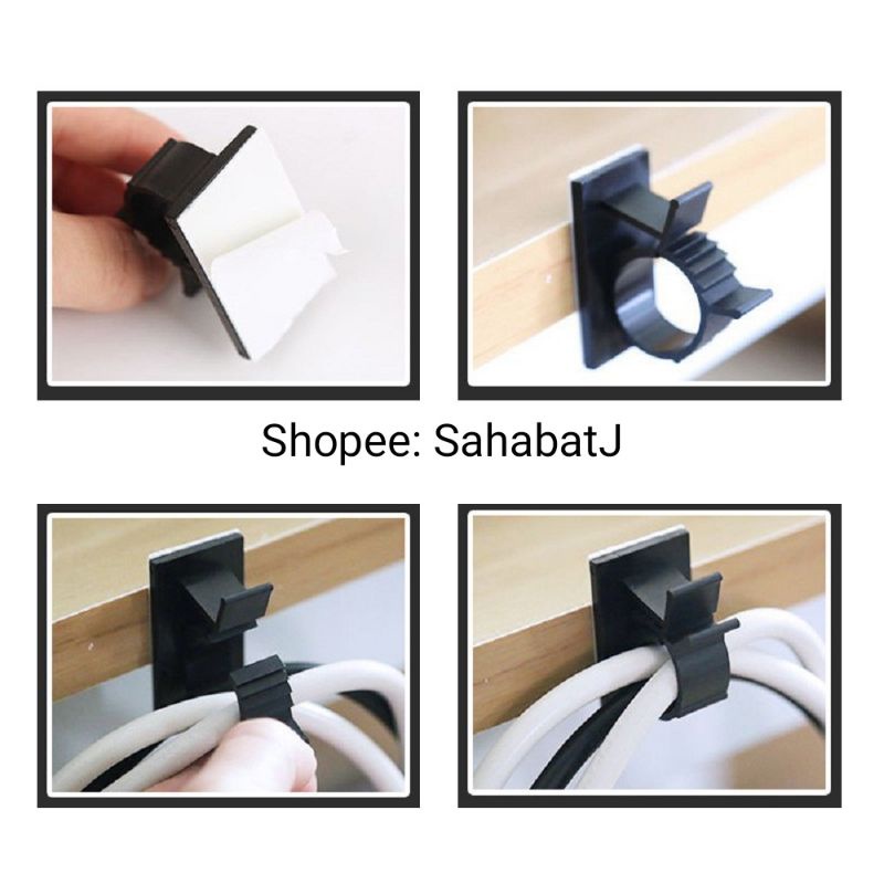 Klip Kabel Tempel Fleksibel Klem Kabel Tie Flexible Cable Clip Clamp