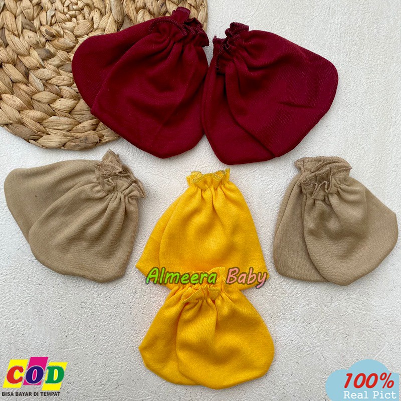 Isi 6 PCS 3 Sarung Tangan 3 Sarung Kaki Kaos Kaki Bayi Baru Lahir Usia 0-3 Bulan Almeera Baby and Kids