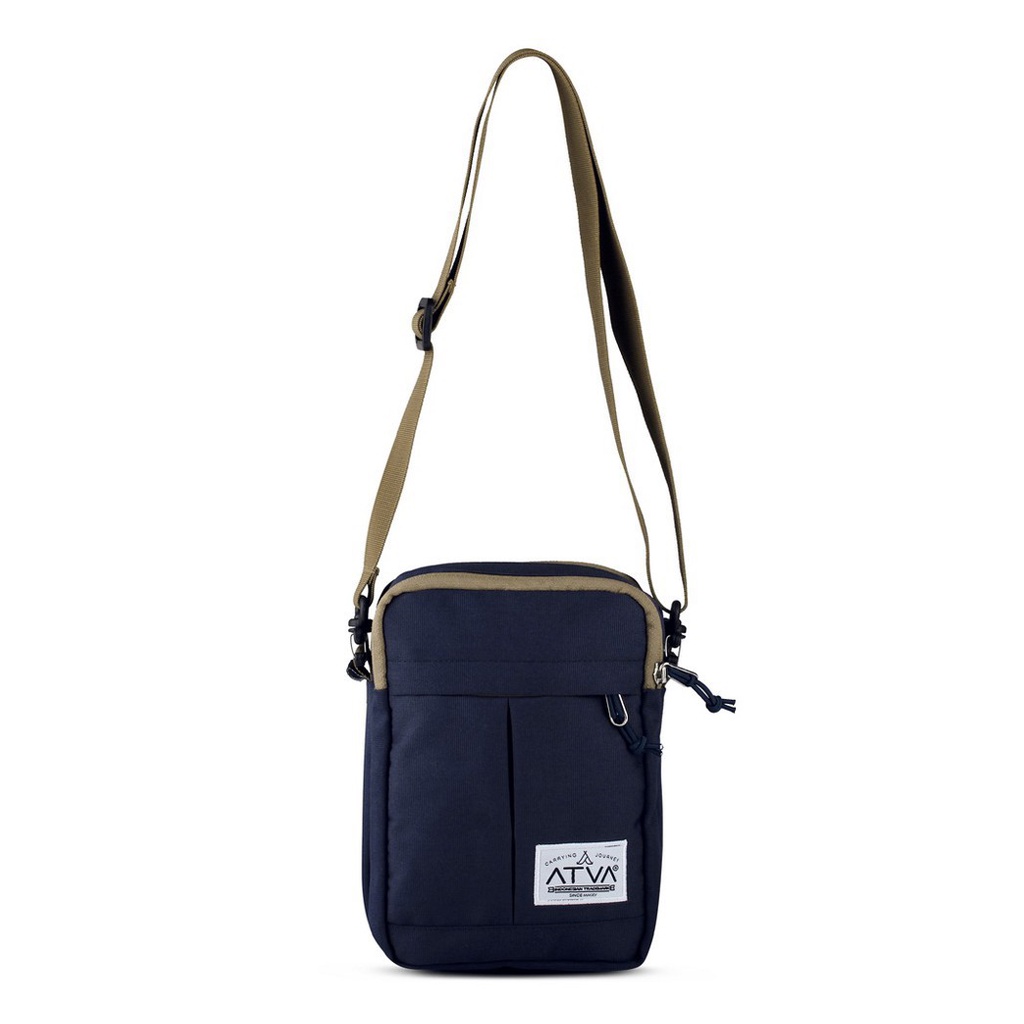 FIT NAVY ORIGINAL x ATVA Tas Selempang Biru Dongker Pria Slingbag Casual Jalan Santai Main Hangout Nongkrong Sling Bag Distro Remaja Dewasa Daily Simple Shoulder Bag Premium Mini Shoulderbag Tas Slempang Outdoor Kecil Bahu Dada Keren Terbaru Kekinian