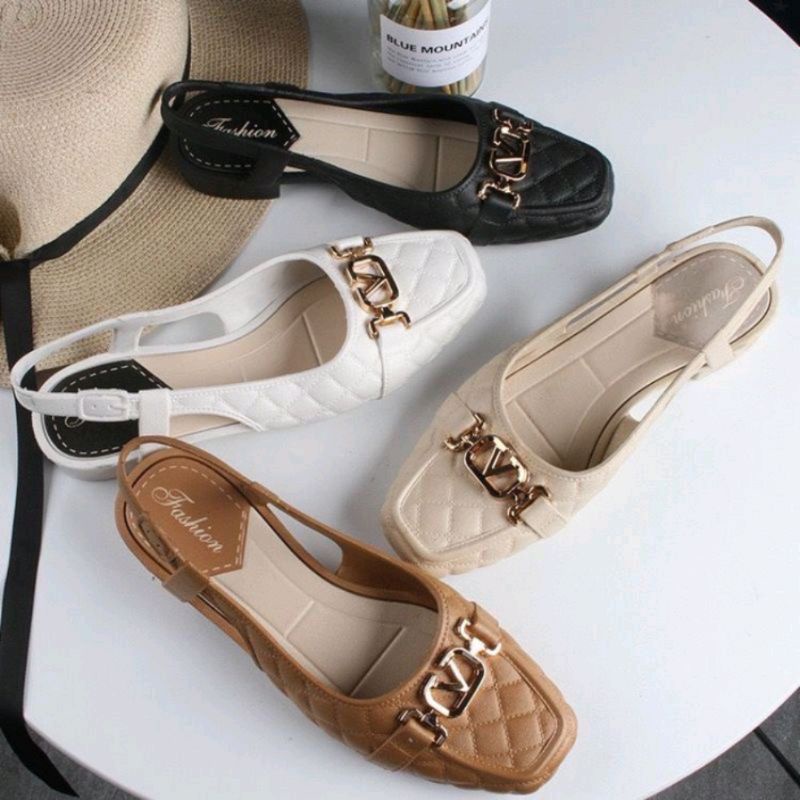 Sandal Jelly Wanita Selop Laluna Mules Karet Import1609-1