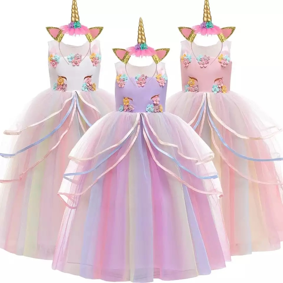 (MAMASILO) Dress Unicorn Tanpa Lengan Import/Dress unicorn Import Bonus Bando