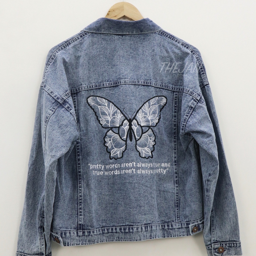 (ORIGINAL) Oversize butterfly jacket jeans wanita by Genijeans