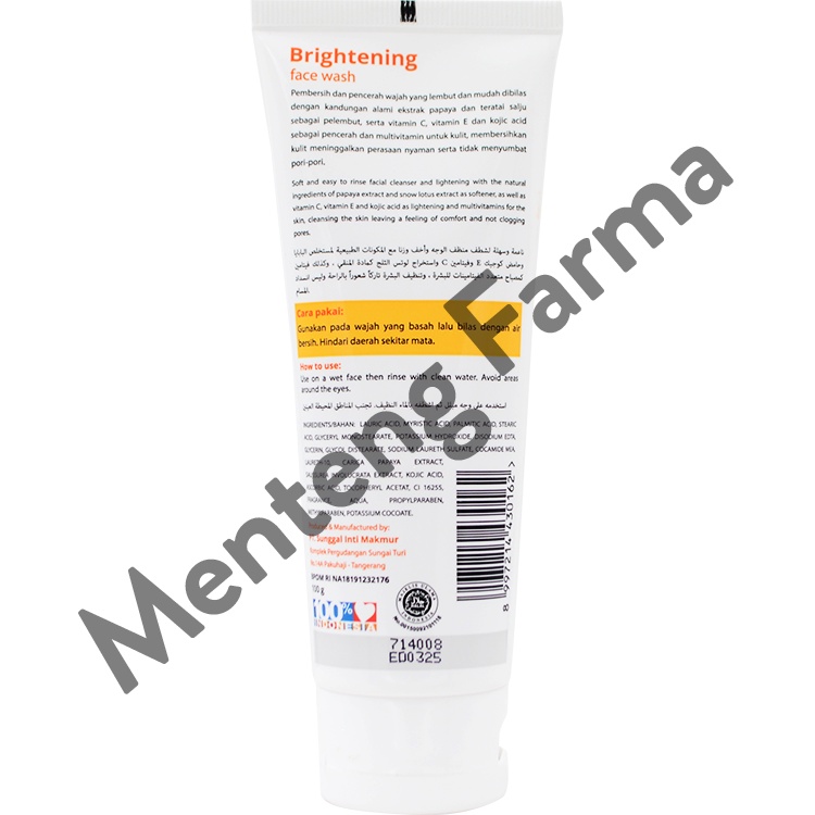 Sabun Papaya By Mamaya Brightening Face Wash 100 Gr - Sabun Pembersih Wajah