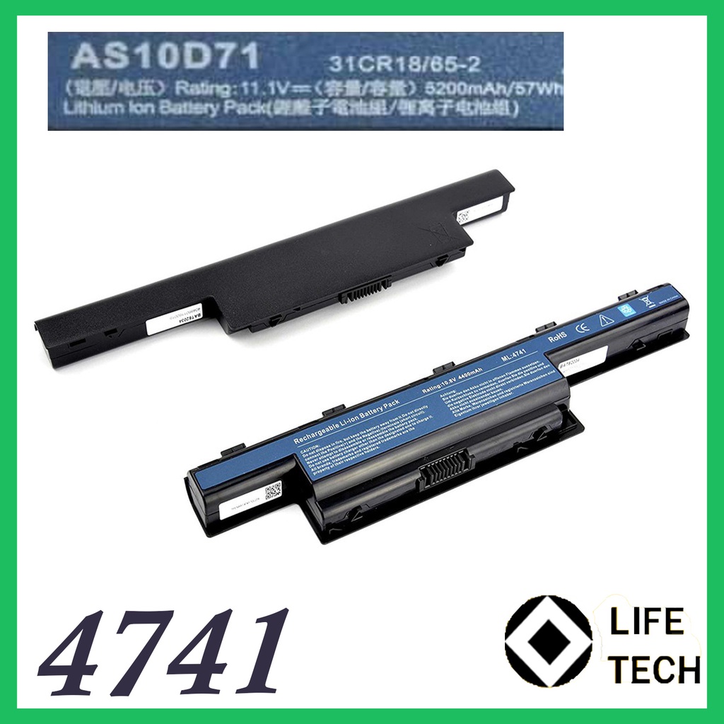 Baterai Laptop Acer Aspire 4250 4349 4738 4738Z 4739 4739Z 4741 4750 4750G 4752 4752G 4755 AS10D41 AS10D31