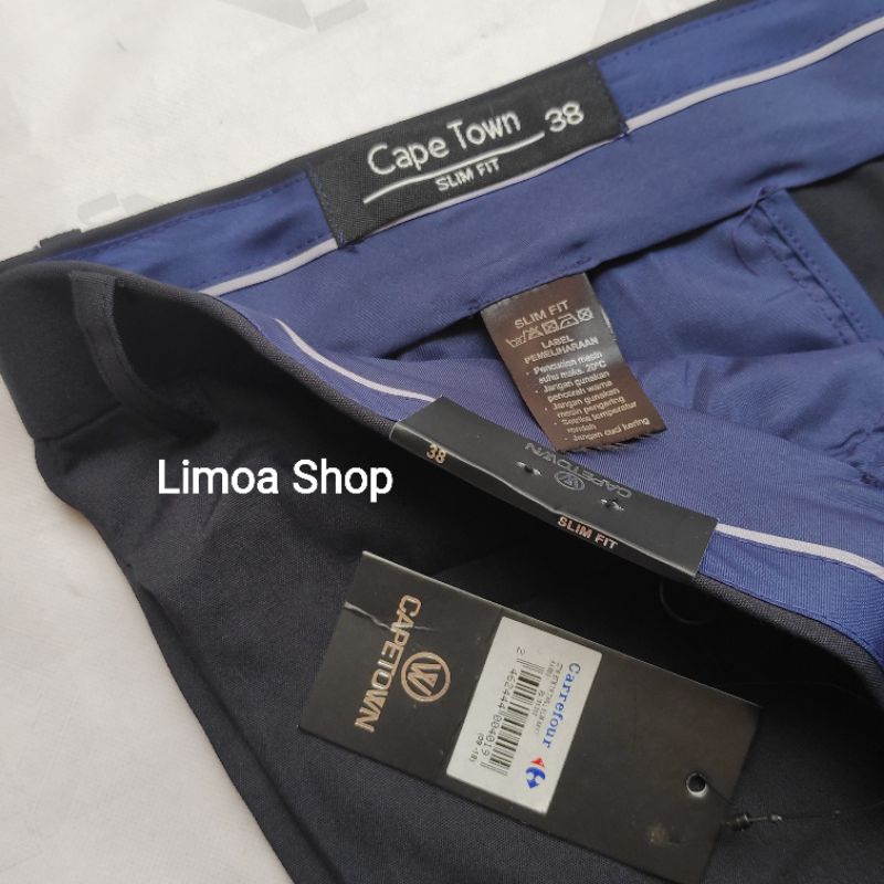 Celana Pria Formal CAPE TOWN Slimfit Warna Biru Gelap ( Carrefour ) CT 02