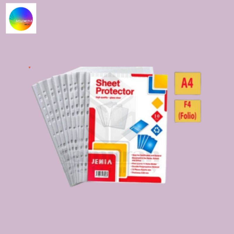 

PP Pocket A4 - F4 Folio Jenia isi 10 lembar / Sheet Protector Per Pak(ORIGINAL PRODUK)