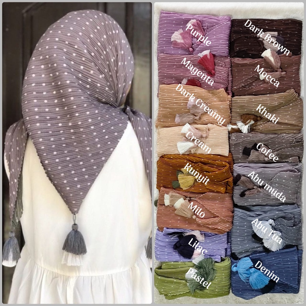 SEGI EMPAT PLISKET MOTIF POLKADOT ORI