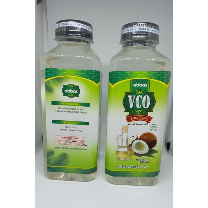 

MINYAK KELAPA VCO ABBAS 500 ML, DIJAMIN MURNI 100 % TANPA CAMPURAN THE BEST SELLER