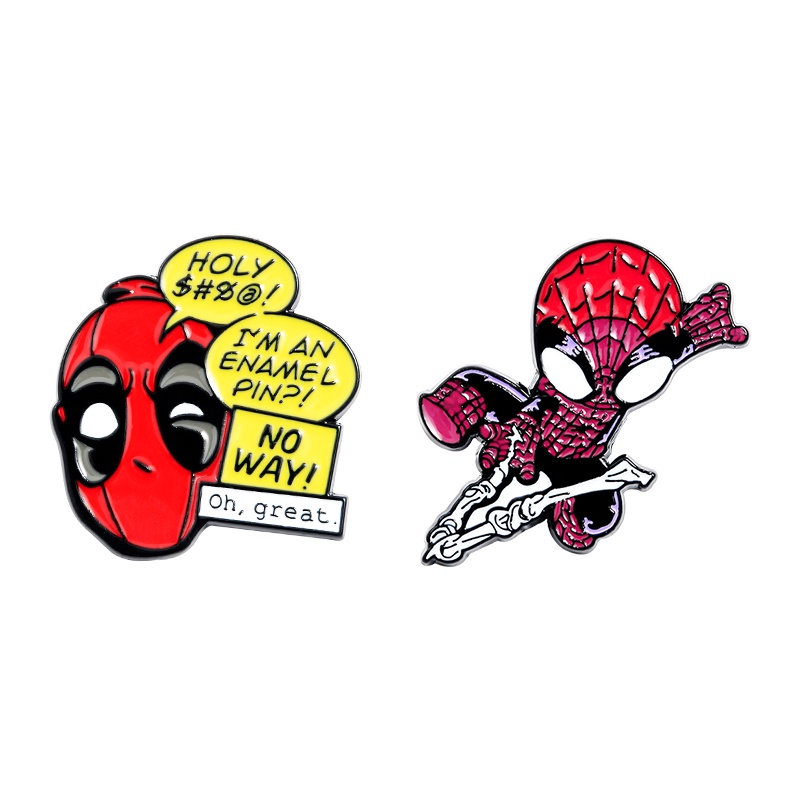 Pin Kerah Motif Kartun Anime Spiderman Untuk Hadiah Teman