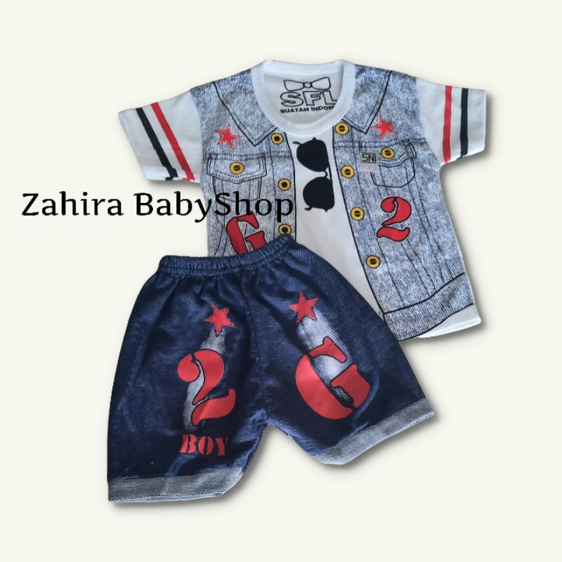 Setelan Bayi Cowo 0-12 Bulan/Setelan Baby Boy