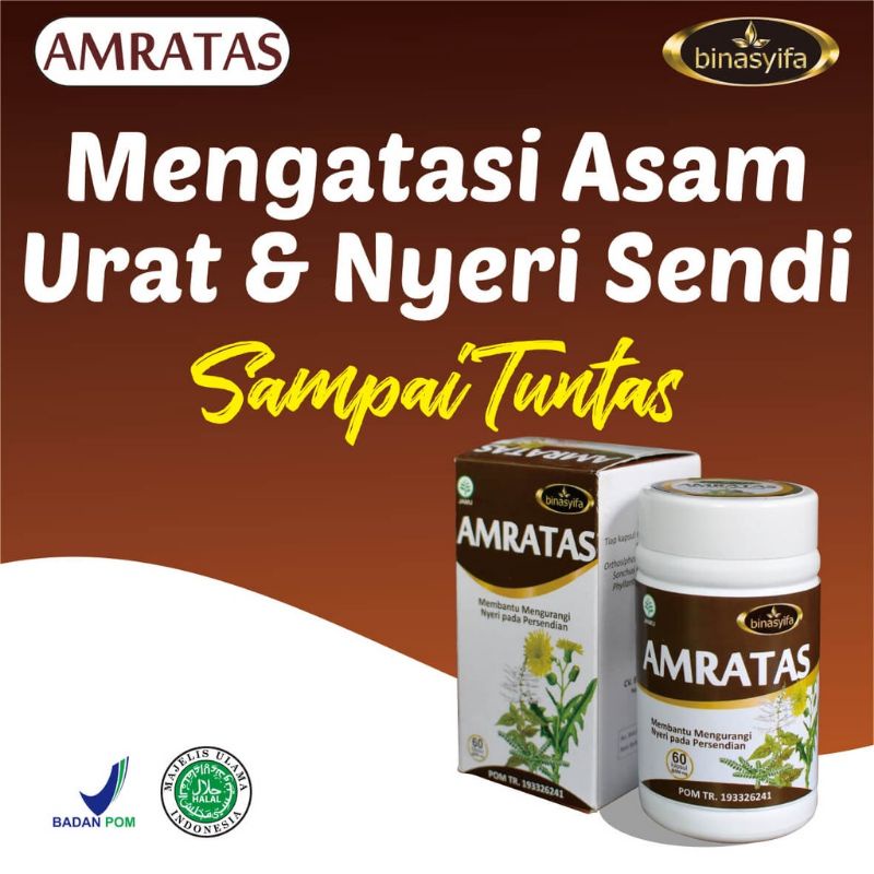 AMRATAS - Obat Asam Urat Rematik Pegal Linu & Nyeri Sendi