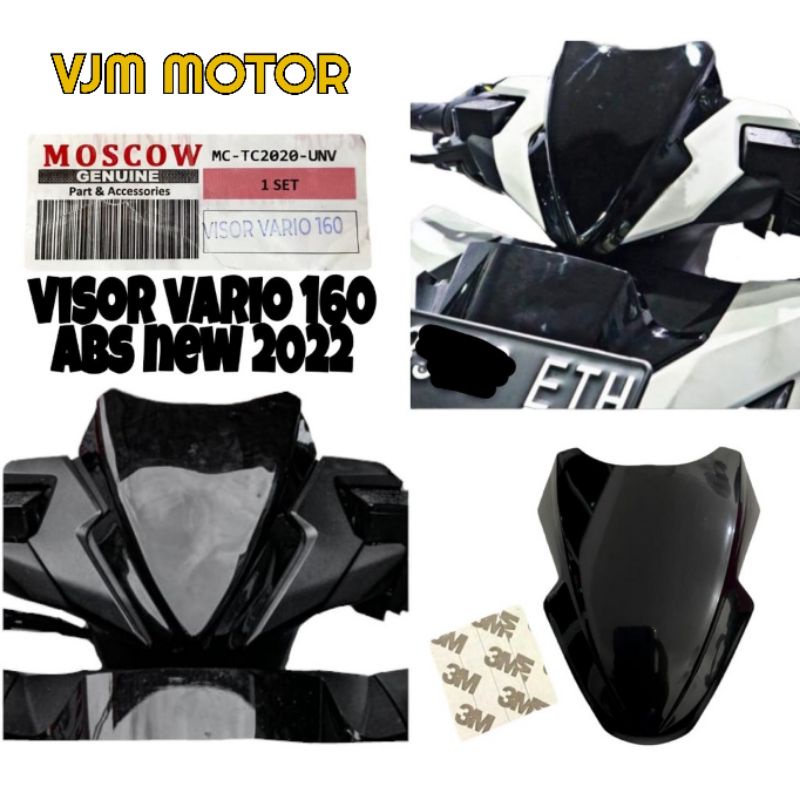 VISOR VARIO 160 CBS HITAM KILAT SUPER NEW MODEL