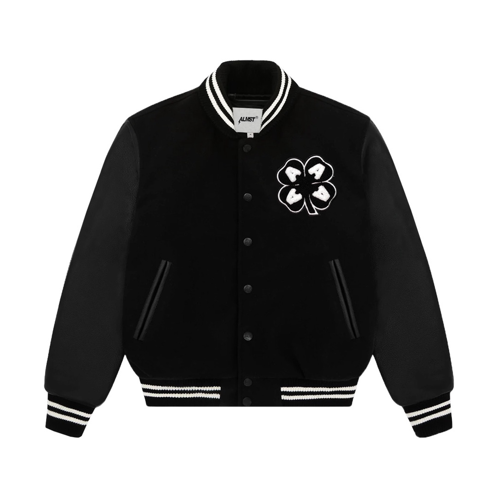 Almost Studio - Varsity Jacket - Clover - Black