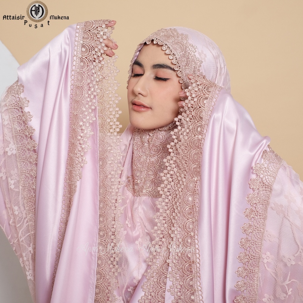 Apm Mukena - Mukena Barbie Brukat Motif Renda Dewasa Mewah