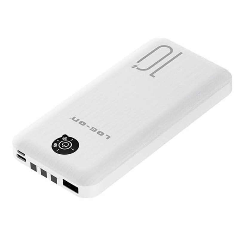 POWER BANK LOG ON 10.000MAH 3KABEL(TYPE C,MICRO&amp;LIGHTNING) HULK II JGO-100H LED DIGITAL