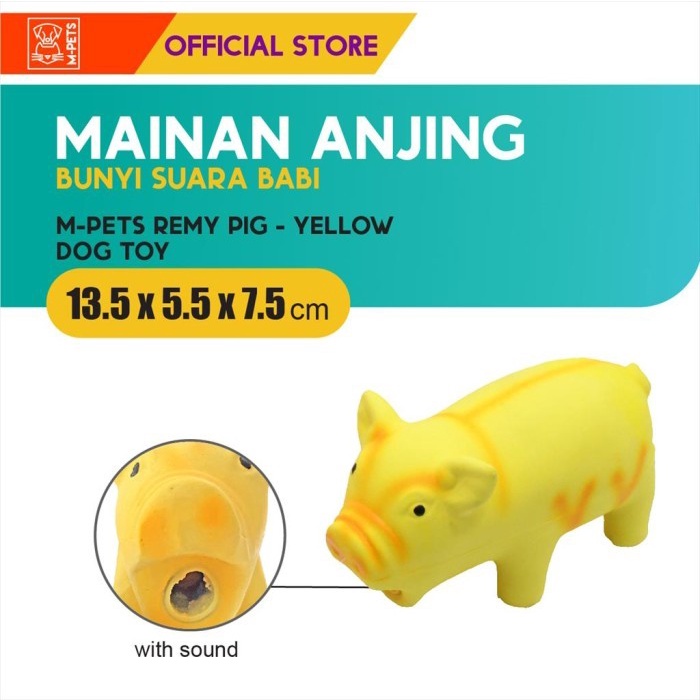 M-PETS Remy Pig Dog Toy/ Mainan Anjing Bunyi Suara Babi