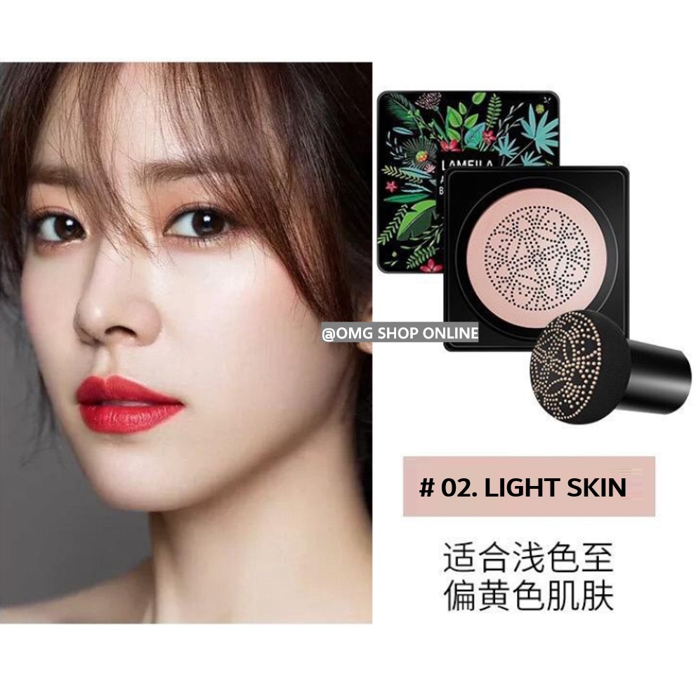 COD !!! Mushroom Lameila BB Cream Cushion ORIGINAL 3039 / Bedak Glowing Tahan Lama Anti Air Korea / BB Cream Cushion Glowing Waterproof Foundation Waterproof Kosmetik Make Up Seperti SUNISA Bedak Glowing BEAUTY CREAM IMAGES Bedak Basah Bukan Bedak Padat