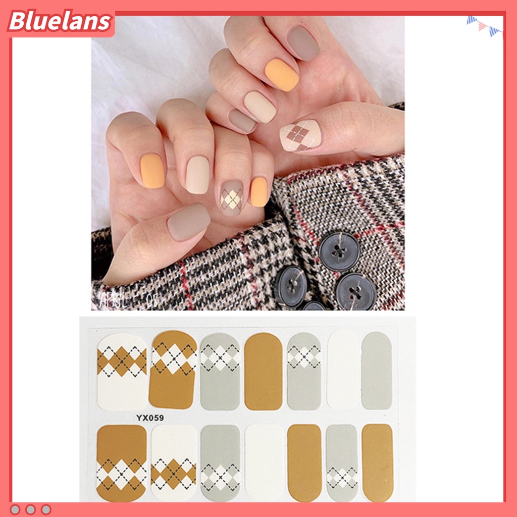 (In Stock) Kacamata Hitam Lensa Warna Warni ♡3pcs Stiker Kuku Full Cover Motif Kartun Anti Air Untuk Dekorasi Manicure