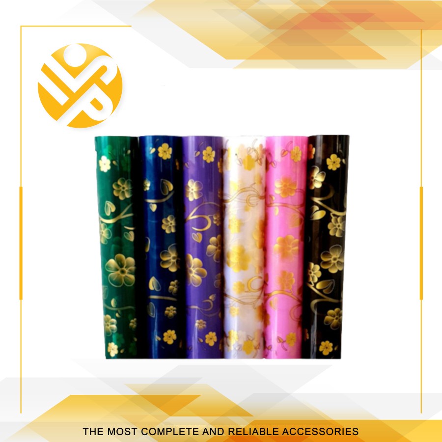 Fiber Plat Plastik Tutup Pagar Motif BATIK FLOWER / Plastik Pagar