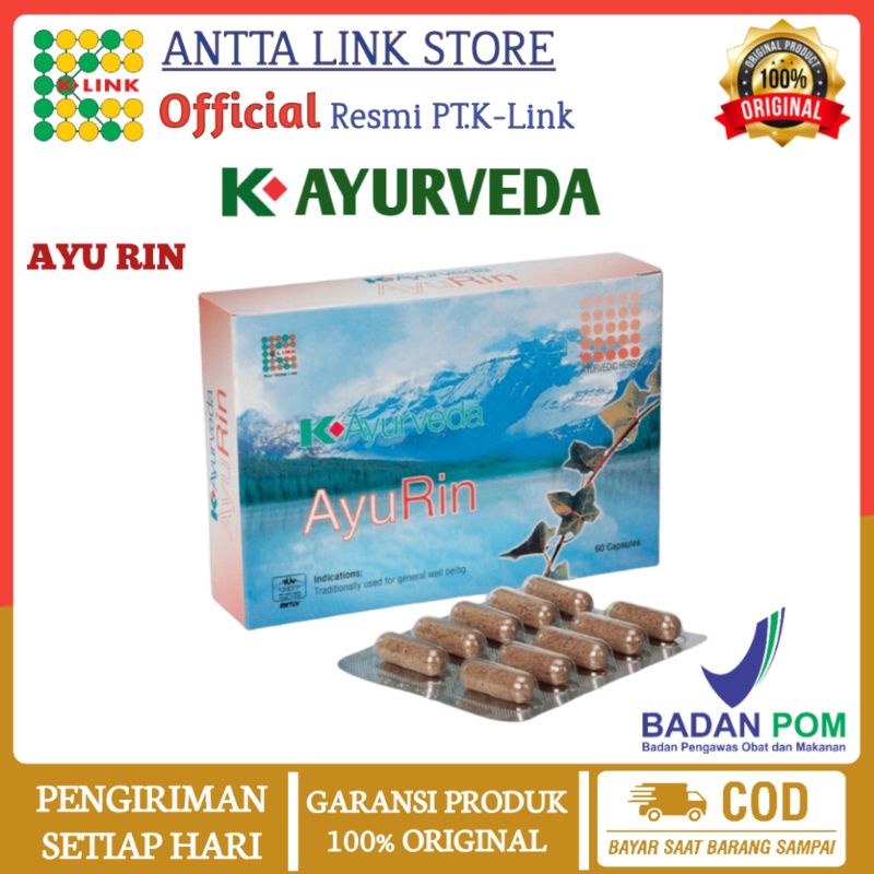 K AYURVEDA AYURIN ORIGINAL K LINK SUPLEMEN KESEHATAN HERBAL UNTUK MEMBANTU MELANCARKAN SALURAN KENCI