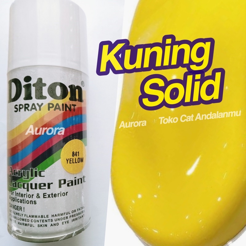 Diton 841 Yellow 300ml Kuning Muda Solid Lemon cat semprot motor mobil sepeda pilok pilox pylox Samu