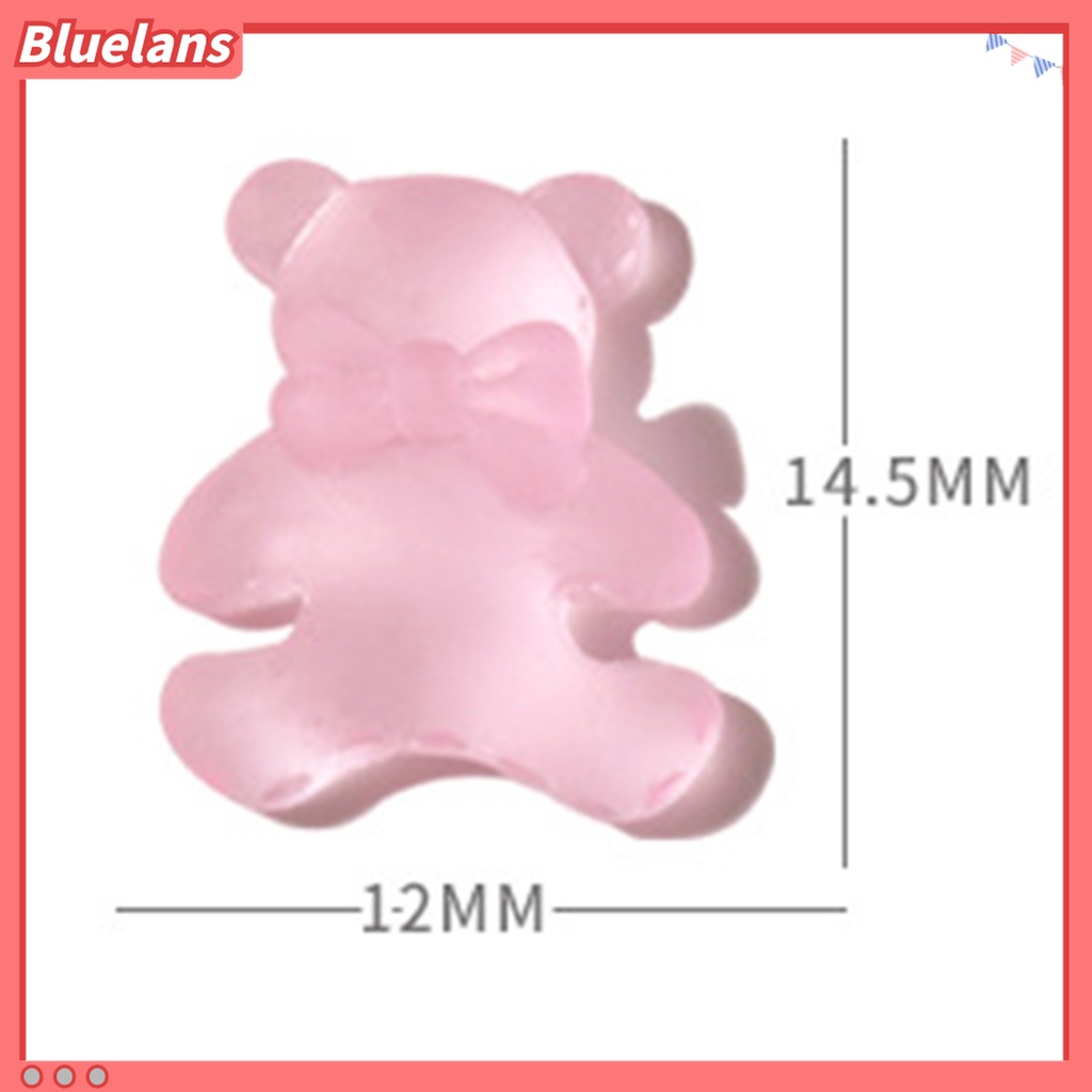 (In Stock) Kacamata Hitam Lensa Warna Warni ♡30pcs / Set Ornamen Kuku UV Gel Bentuk Beruang Untuk Aksesoris Manicure Wanita