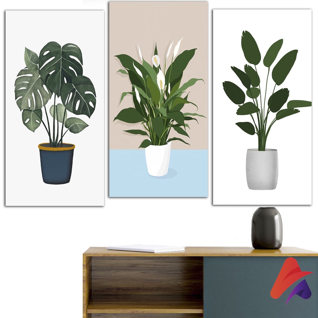 HIASAN DINDING DAUN MONSTERA (15X30) APOLITO WALL DECOR PAJANGAN DINDING DAUN POSTER KAYU RUANGAN DEKORASI BUNGA DAUN MONSTERA