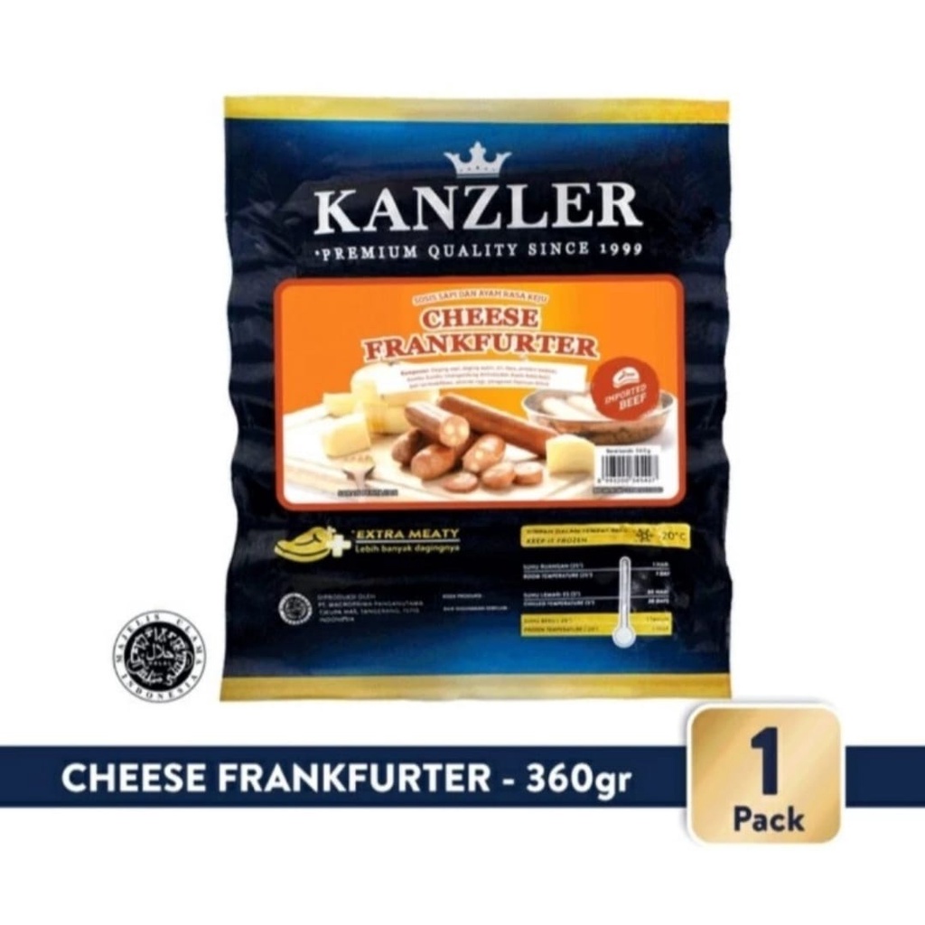 

Kanzler Cheese Frankfurter / Sosis Keju 360gr