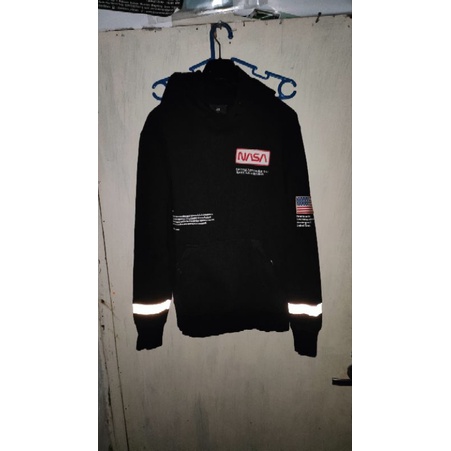 h&m nasa reflective hoodie original 100%