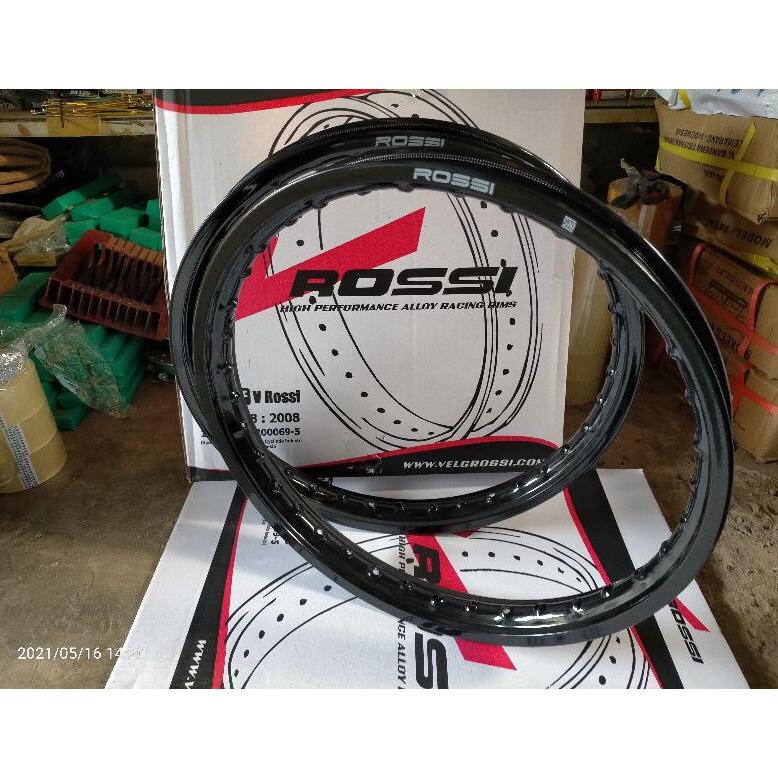 velg Rossi ring 17 uk 140/140 warna hitam glossy/mengkilap