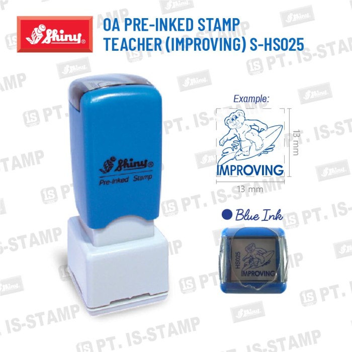 

Hadir Shiny Oa Pre-Inked Stamp Teacher (Improving) S-Hs025 Diskon