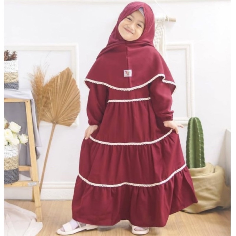 Gamis anak wanita bahan toyobo fodu