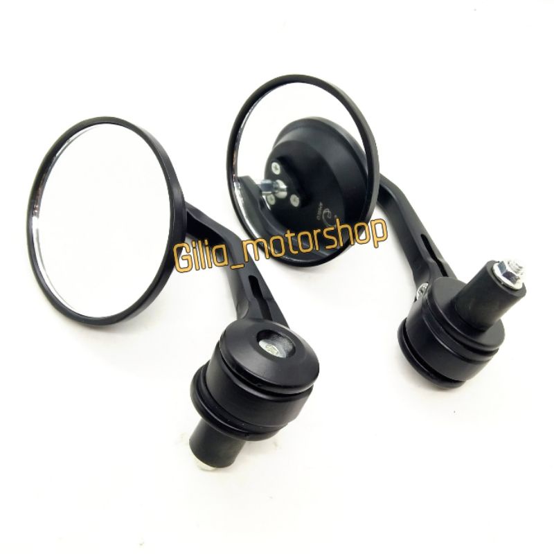 Kaca Spion Jalu Bulat Mirror Putih Bar End Gozima H2465-18B Black Spion Jalu Bulat Scoopy PCX Vespa