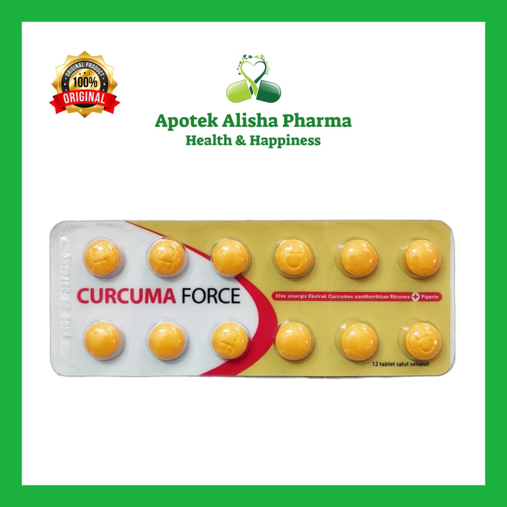 Curcuma Force Tablet (Strip 10tablet)-Kurkuma Force Tablet Vitamin Nafsu Makan/Liver/Hepatitis