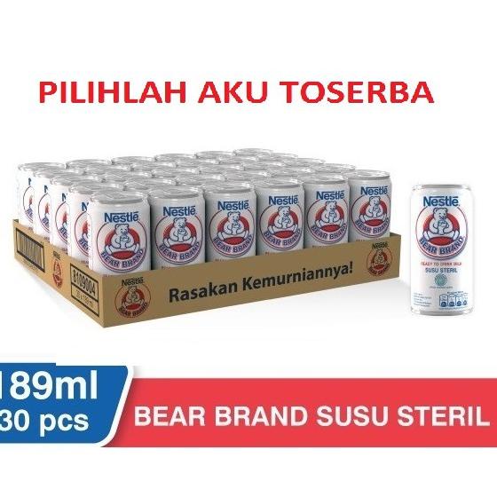 

Come--Susu Steril Beruang Bear Brand - 189 ml (1 pack isi 30)