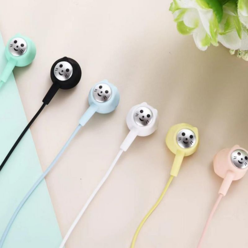 Earphone Headset Macaron Stereo Earphone(New Produk)