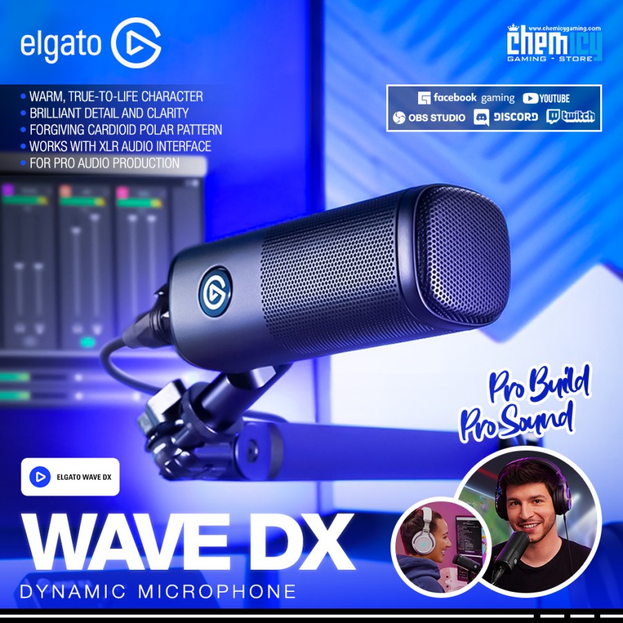 Elgato Wave DX Dynamic XLR Gaming Microphone