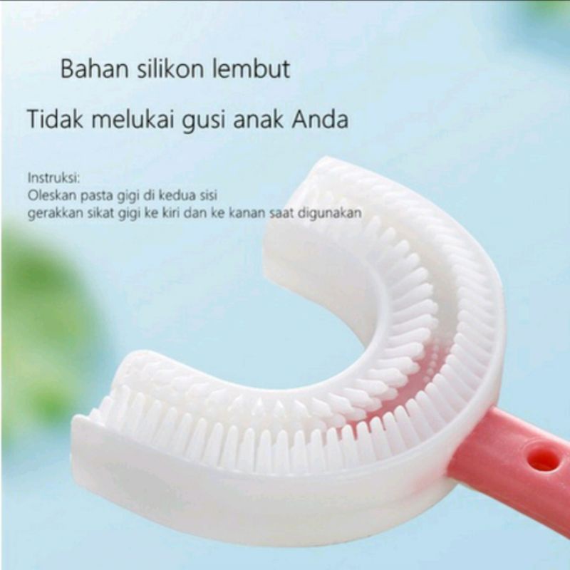 SIKAT GIGI ANAK BENTUK U / SIKAT GIGI ANAK SILIKON BPA FREE / SIKAT GIGI BABY / SIKAT GIGI BAYI / TRAINING TOOTHBRUSH SILICONE