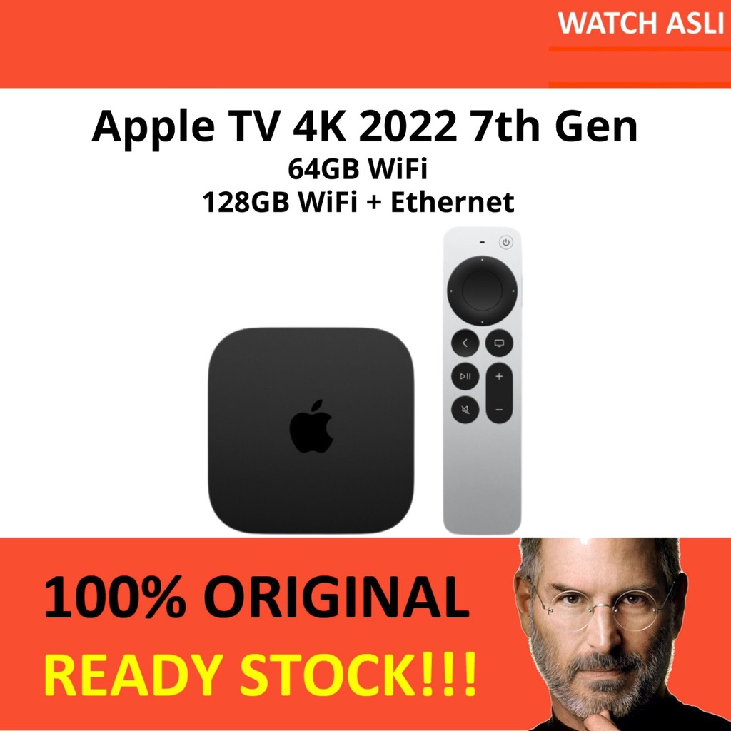 New Aksesoris Applle TV 4K 2022 7 7th Gen Generation 64 GB 128 GB WiFi Ethernet