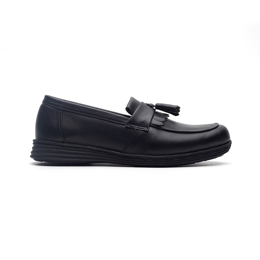 JARVIS BLACK |ManNeedMe x RAN| Sepatu Loafers Pria Formal Shoes ORIGINAL SOL DIJAHIT