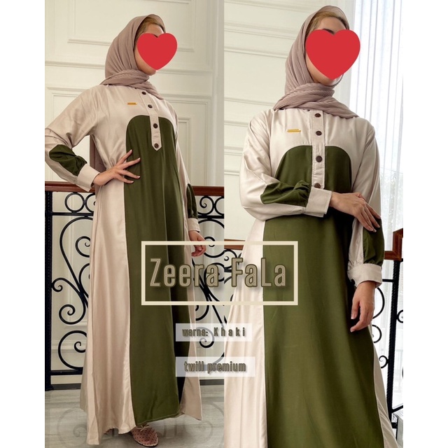 Daster Arab ZEERA FALA Maxi Dress Premium Gamis Twill