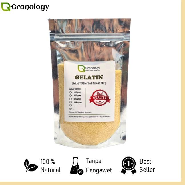 

Terlaku Gelatin Bubuk Halal Premium Import (250 gram) by Granology 0W