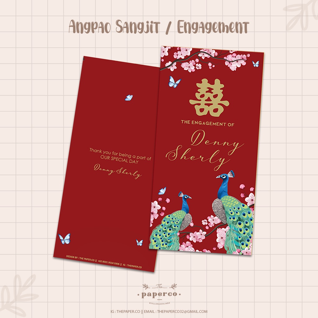 

Red Angpao Sangjit Angpao Amplop Sangjit Engagement Angpao Wedding Envelope (bisa ditulis nama)