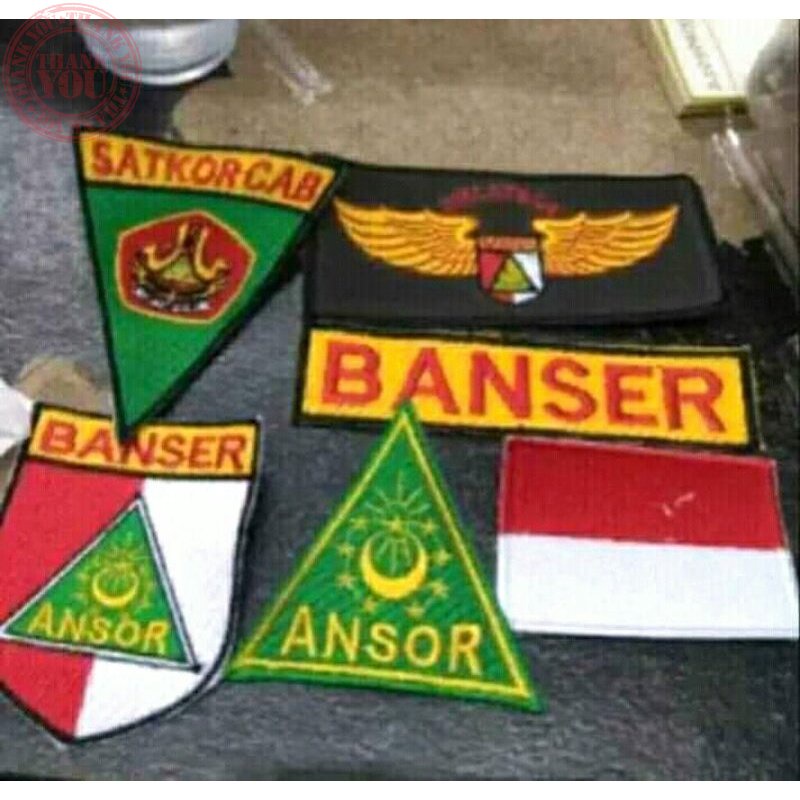 BED ANSOR LOGO BANSER Bordir Nama Dada