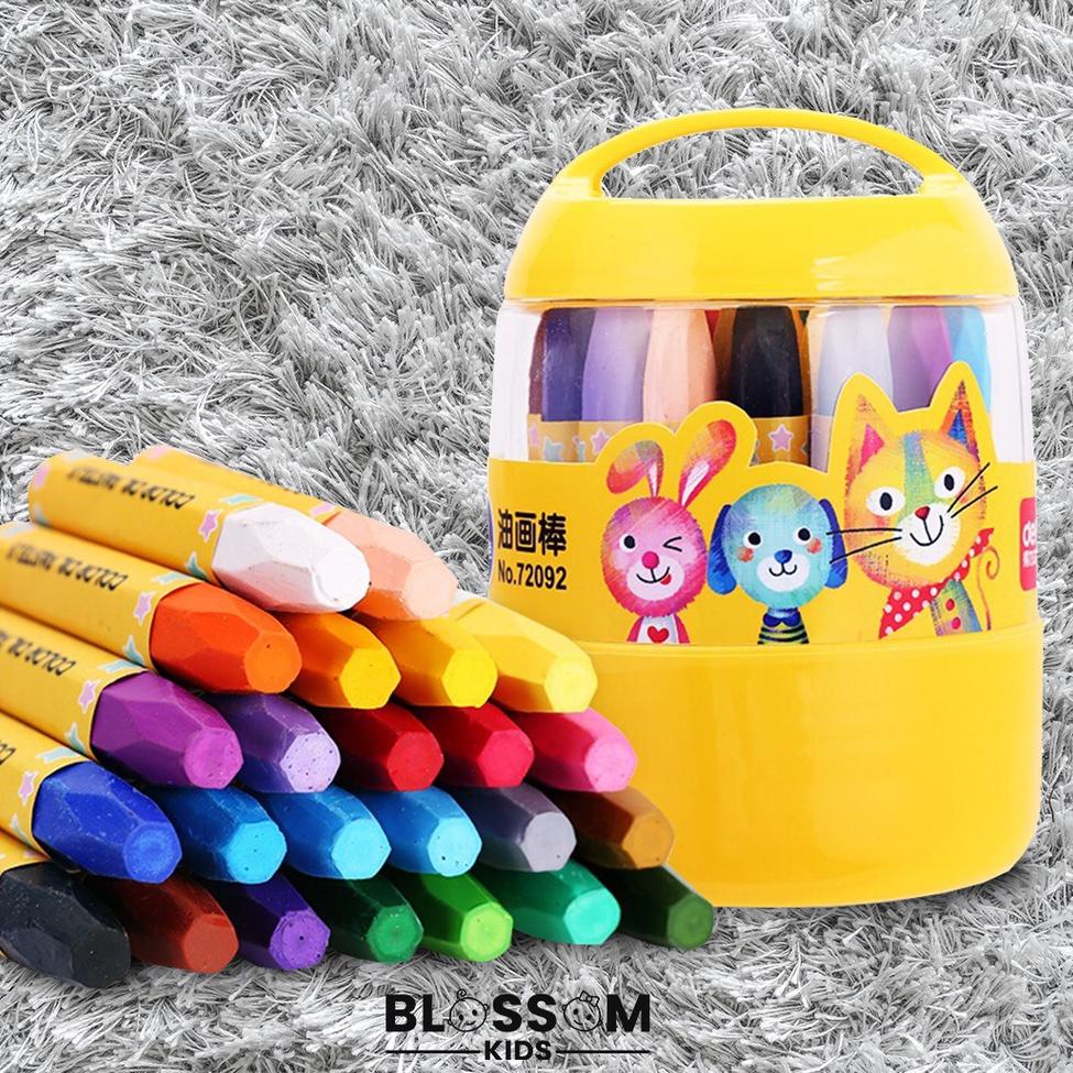 

PRODUK TREND Crayon Anak Set 24Pcs Krayon Oil Pastel Mewarnai Anak - Blossom Kids ♘ 865