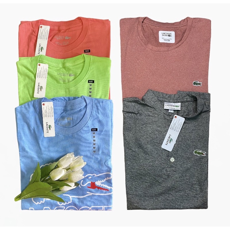 Kaos oblong /T Shirt LACOSTE crewneck unisex lengan pendek
